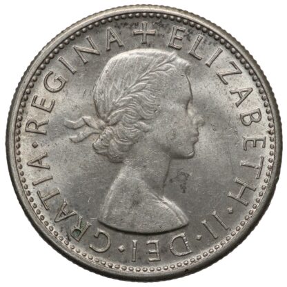 Australia 1953 Florin 2/- Large Denticles Elizabeth II Silver Coin - Image 2
