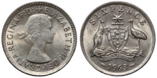 1963 Sixpence