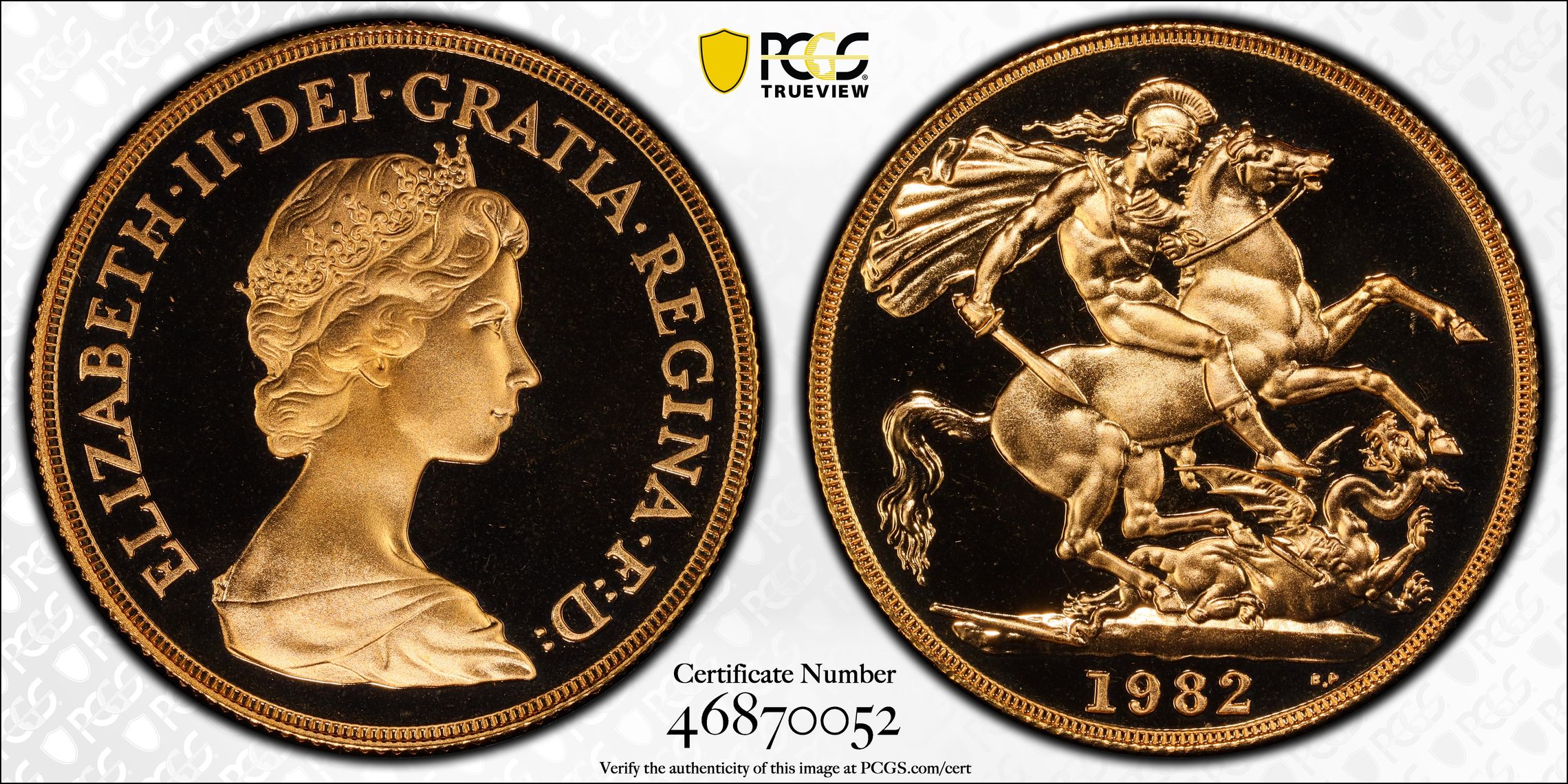 PCGS Graded PR69DCAM Great Britain 1982 Two Pound £2 St George Proof ...