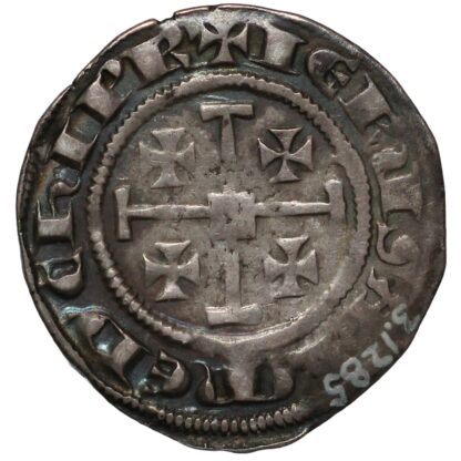 Medieval Crusader Cyprus Henry II 1285-1324 AR Gros Annulets Silver Coin - Rare - Image 3