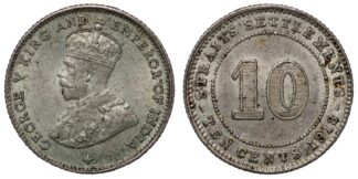 Straits 1918 10 Cents