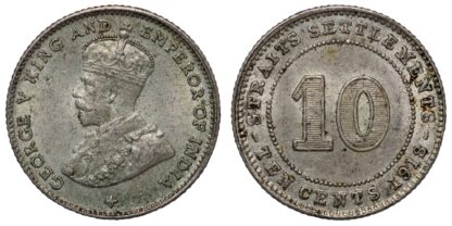 Straits 1918 10 Cents