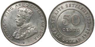 Straits 1921 50 Cents