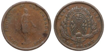 Lower Canada 1837 Penny Bank Token