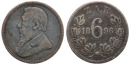 South Africa 1896 Sixpence