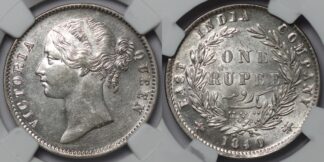 1840 India Rupee NGC MS61