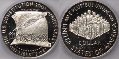 1987-S Constitution Bicentennial Silver Dollar