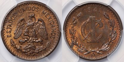 Mexico 1941-Mo Centavo MS64RB