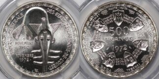 West African States 1972 500 Francs PCGS MS66