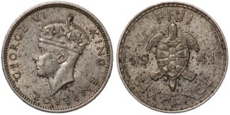 Fiji 1941 Sixpence