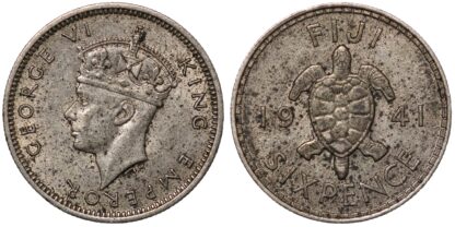 Fiji 1941 Sixpence