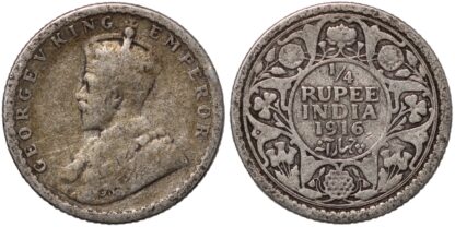 India 1916 1/4 Rupee