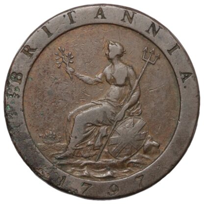 Great Britain 1797 Cartwheel Penny George III Australian Proclamation Coin - Image 3