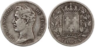 France 1827-W 1 Franc