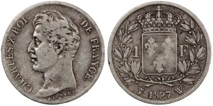 France 1827-W 1 Franc