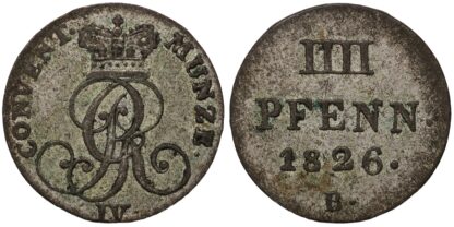 Hannover 1826-B 4 Pfennig