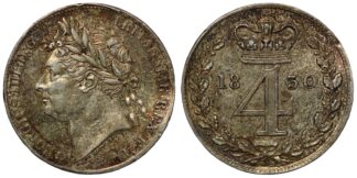 1830 Maundy Fourpence