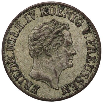 German States Prussia 1842-A 1/2 Silbergroschen Friedrich Wilhelm IV Silver Coin - Image 2