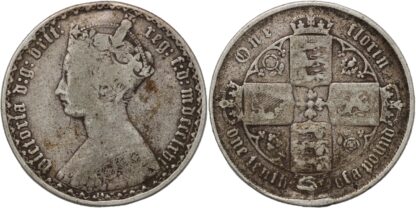 1866 Gothic Florin Die 14