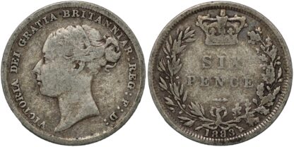 1883 Sixpence