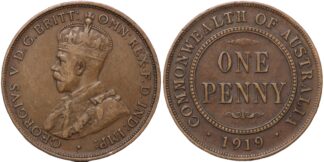 1919 Penny Dot Below Lower Scroll