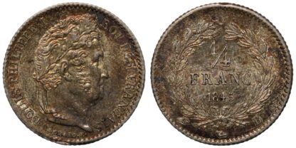 France 1845-B 1-4 Franc