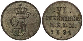 Mecklenburg-Schwerin 1831 6 Pfennig