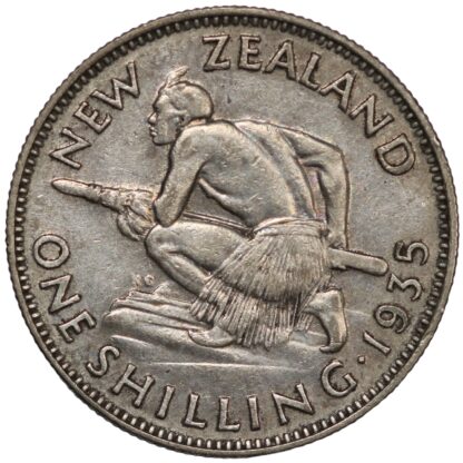 New Zealand 1935 Shilling 1/- George V KM# 3 World Silver Coin Better Date - Image 3