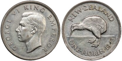 New Zealand 1943 Florin