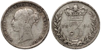 1886 Threepence