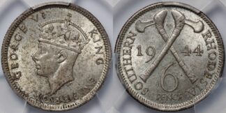 1944 6D MS63 Southern Rhodesia