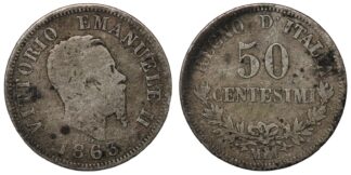 1863 50 Centesimi