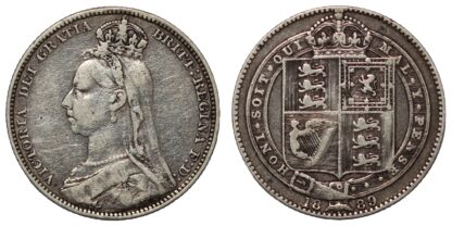 1889 Jubilee Head Shilling