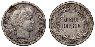 1907-S Barber Dime