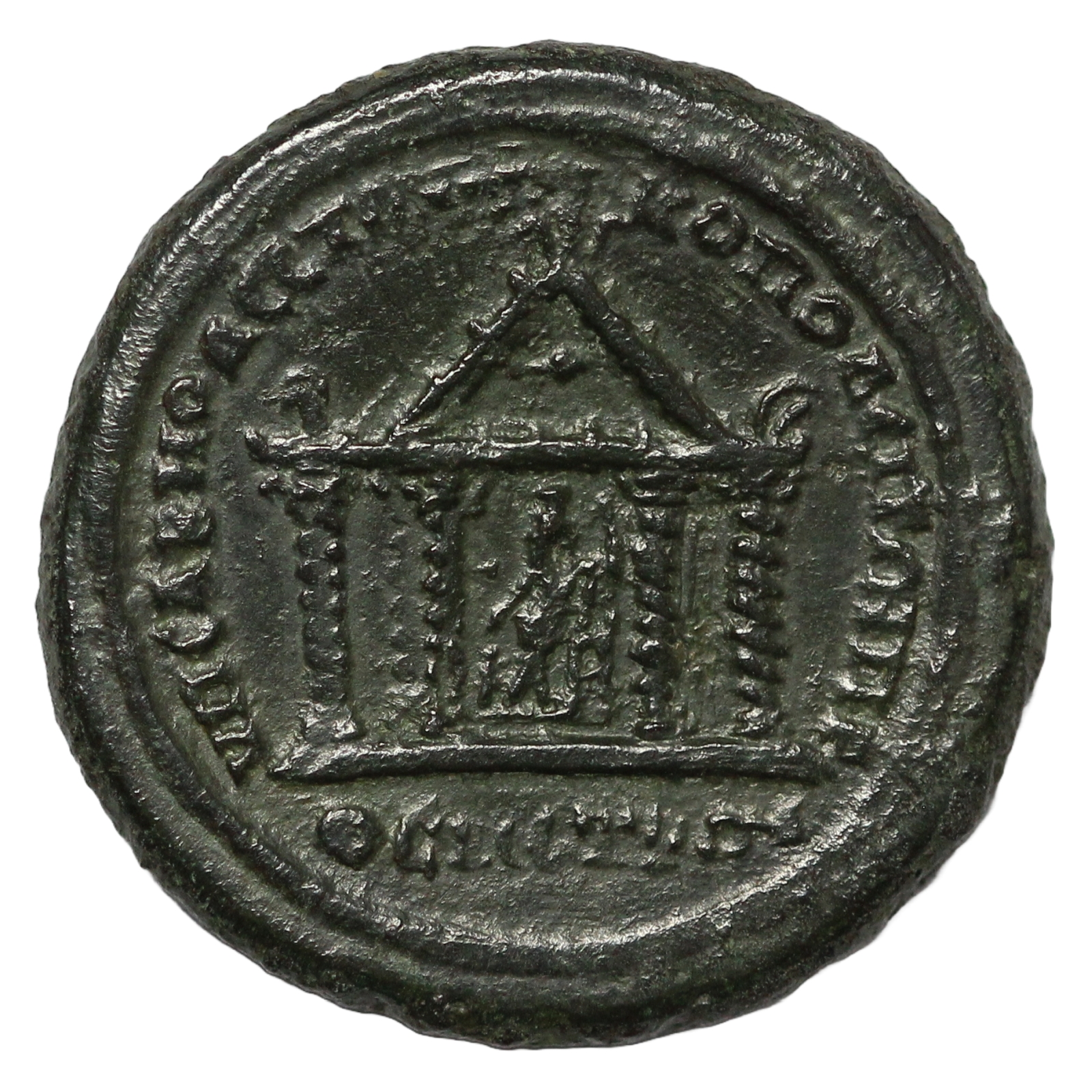 Ancient Roman Provincial Moesia Inf. Nicopolis Gordian III AD 238-44 Æ Tetrastyle Temple Scarce - Image 3