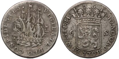 6 Stuivers West Friesland 1761