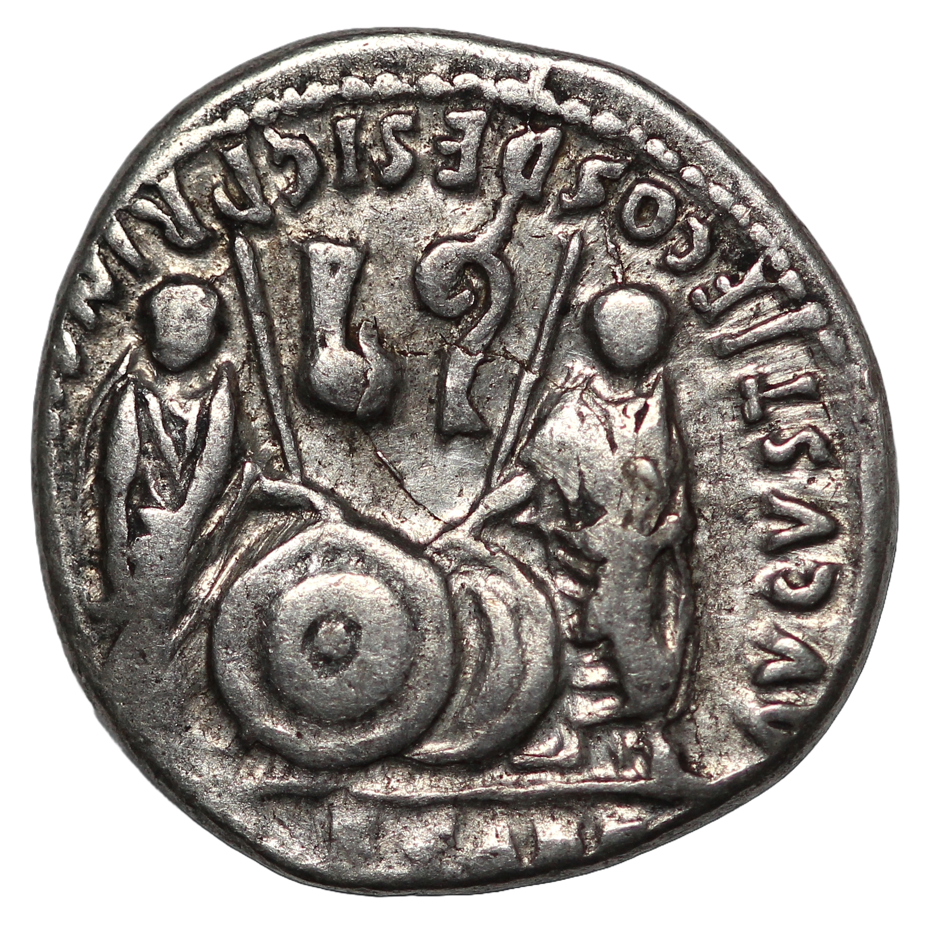 Ancient Roman Imperial Coin Augustus 2-4 BC AR Denarius Gaius & Lucius Caesar - Image 3