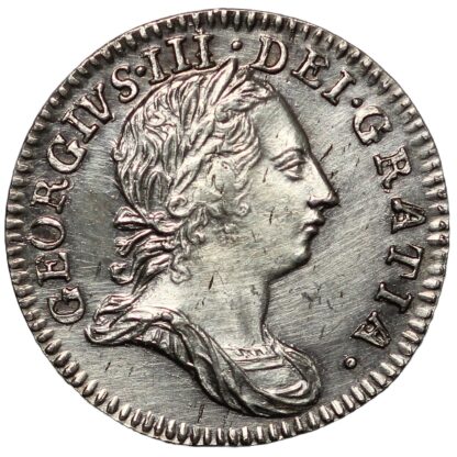 Great Britain 1762 Threepence George III S-3753 Early Milled Silver Coin - Image 2