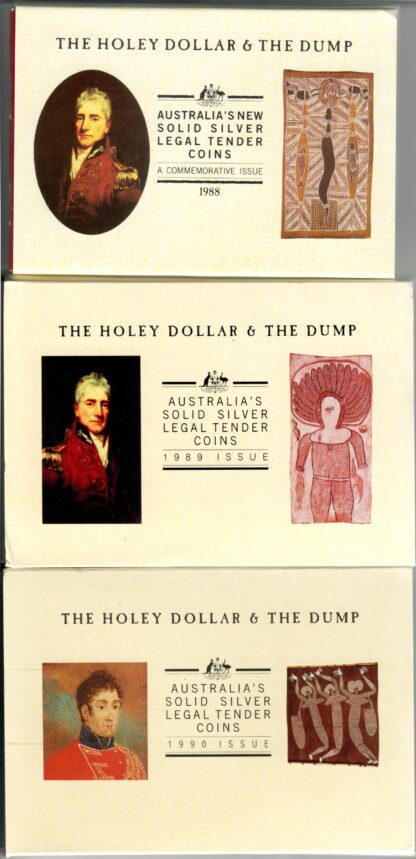 1988 1989 1990 Holey Dollar & Dump Sets