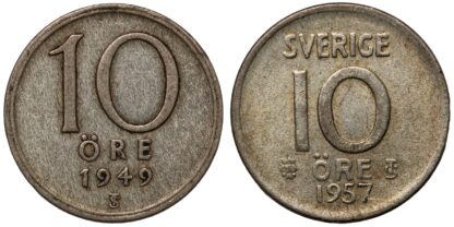 Lot of 2 Sweden 10 Ore