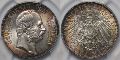 PCGS MS64 Saxony 1904-E 2 Mark