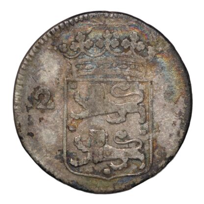 Dutch Republic Netherlands West Friesland 1734 Turnip 2 Stuivers Silver Coin - Image 3