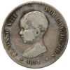 Spain 1891-PG M 2 Pesetas Alfonso XIII 1st Portrait Silver Coin -  Key Date Rare - Image 2