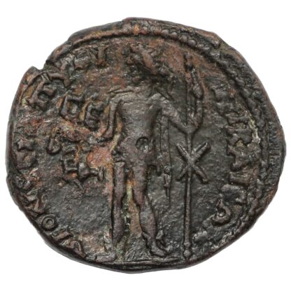 Ancient Roman Provincial Bithynia Nicaea Valerian I AD 253-260 Æ Dionysos Rare - Image 3
