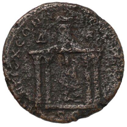 Ancient Roman Provincial Seleucis Pieria Antioch Trajan Decius Æ AD249-51 Temple - Image 3