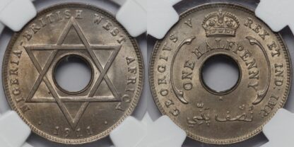 British West Africa 1911 Halfpenny MS64