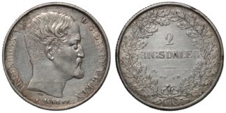 Denmark 1854 2 Rigsdaler