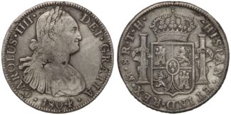 1804 8 Reales Chopmarked