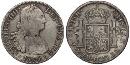 1804 8 Reales Chopmarked
