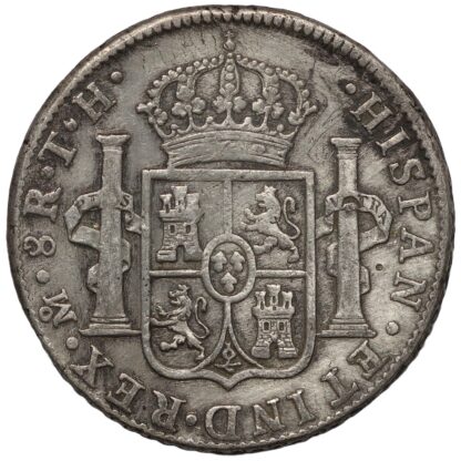 Mexico Spanish Colony 1804-TH 8 Reales KM# 109 Chopmarked World Silver Coin - Image 3